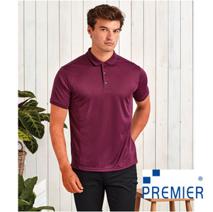 PR615 Premier Aubergine Coolcheck Polo Shirt PR615 Premier Aubergine Coolcheck Polo Shirt