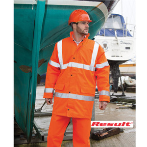 R218X Result Core Orange Safety Hi Viz Coat R218X Result Core Orange Safety Hi Viz Coat