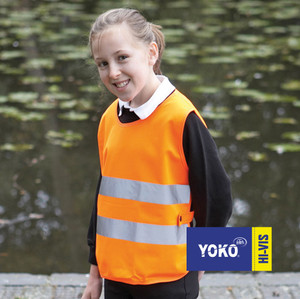 YK101 Yoko Orange Hi Viz Kids 2 Band Tabard YK101 Yoko Orange Hi Viz Kids 2 Band Tabard