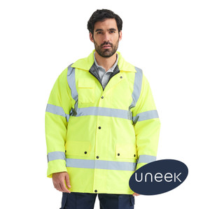 Uneek UC803 hi-vis road safety jacket EN471 Class 3 certified
