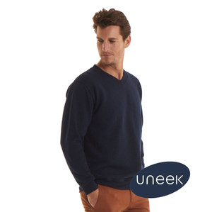 UC204 Uneek Navy Premium V-Neck Sweatshirt UC204 Uneek Navy Premium V-Neck Sweatshirt