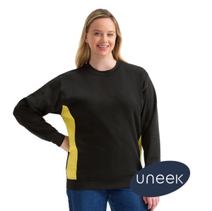 Uneek UC217 two tone crew neck sweatshirt for workwear and uniforms