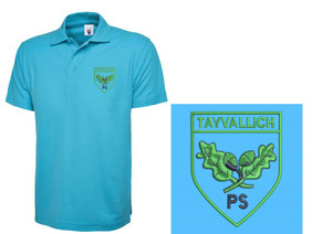 Sky Blue Tayvallich  Primary School Uniform Adult Polo Shirt Sky Blue Tayvallich  Primary School Uniform Adult Polo Shirt
