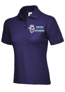 Purple Scottish SAAB Enthusiasts Ladies Polo Shirt Purple Scottish SAAB Enthusiasts Ladies Polo Shirt