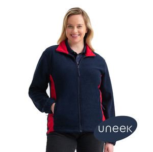 Uneek UC617 two tone full zip fleece jacket for workwear