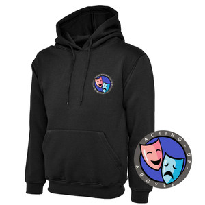 Black Acting Up Argyll Hooded Sweatshirt