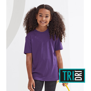 TriDri TR10B Bright Purple Kid's Performance T-Shirt TriDri TR10B Bright Purple Kid's Performance T-Shirt