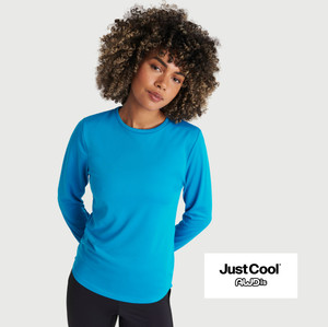AWD JC012 Sapphire Long Sleeve Womens Cool T AWD JC012 Sapphire Long Sleeve Womens Cool T