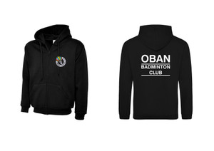Oban Badminton Club Black Hooded Sweatshirt Oban Badminton Club Black Hooded Sweatshirt