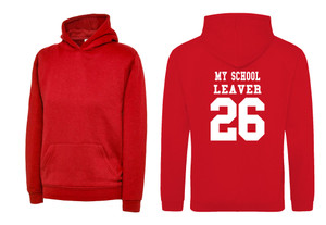 Primary School Leavers Hoodie 2026 Print 02 Red Primary School Leavers Hoodie 2026 Print 02 Red