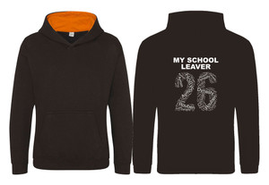 Primary School Leavers Varsity Hoodie 2026 Black/Orange Crush Print 03 Primary School Leavers Varsity Hoodie 2026 Black/Orange Crush Print 03