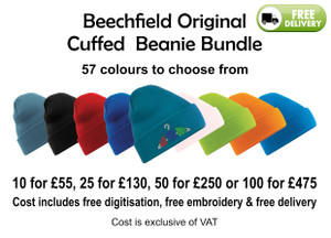 Beechfield BC045 Original Cuffed Beanie Bundle with Free Embroidery Beechfield BC045 Original Cuffed Beanie Bundle with Free Embroidery