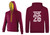 Secondary School Leavers Scottish Gaelic Printed Varsity Hoodie 2026 Print 1 Burgundy & Gold