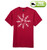 Sports Scarlet Red Snowflake Printed Christmas T-Shirt