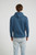Back view of Cottonridge CR02 hoodie in ocean blue – custom embroidered or printed hoodie