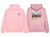Appin Show 2026 baby pink kids hoodie with embroidered left breast logo and exclusive tractor design printed on the centre back
