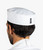 Back view of Dennys DG07 skull cap with turn up cuff in white – professional chef and catering headwear