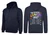 Navy primary school leavers hoodie in adult size with hood drawcords