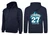 Navy Secondary Colour Splash 2027 leavers hoodie with printed back design