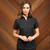 PR336 Premier Black Womens Signature Oxford Short Sleeve Shirt