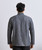 Back view of Premier PR660 denim chef’s jacket in grey – embroidered chef jacket