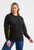 Uneek UC217 two tone crew neck sweatshirt in black and yellow for workwear