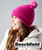 Beechfield B450B junior Snowstar pom pom beanie embroidered kids winter hat