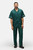 NCMT Behrens Bottle Green/White Male Healthcare Tunic - front NCMT Behrens Bottle Green/White Male Healthcare Tunic - front