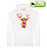Heart Balloon Coo White Printed Hoodie