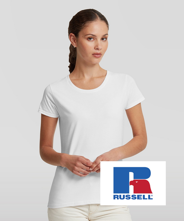 J180F Russell Women's Super Ringspun T-Shirt White