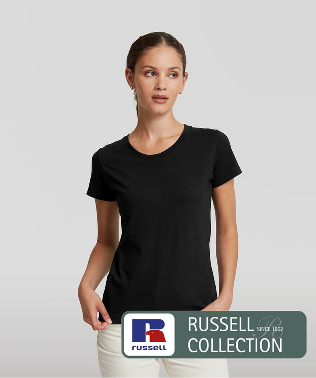 Russell J180F women's super ringspun T-shirt custom printed or embroidered