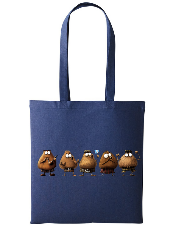 Hairy Haggis Clan Navy Printed Shopper Tote Bag