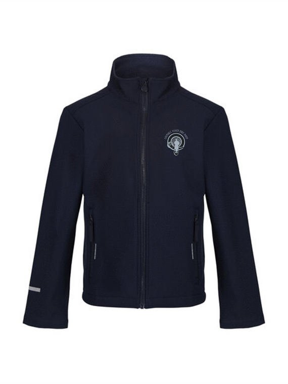 Taynuilt Youth Pipe Band Kids Softshell Jacket Navy