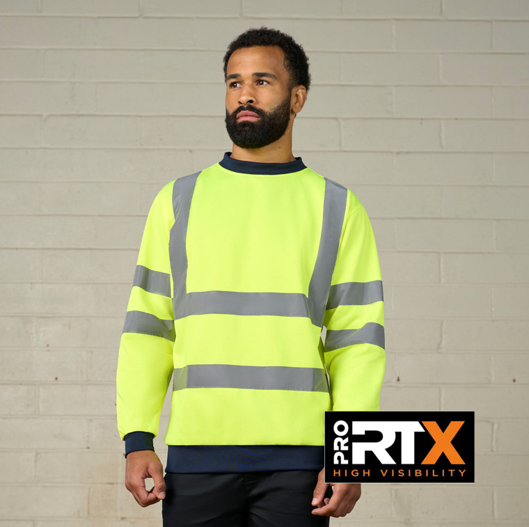 Pro RTX RX730 hi-vis sweatshirt for safety workwear