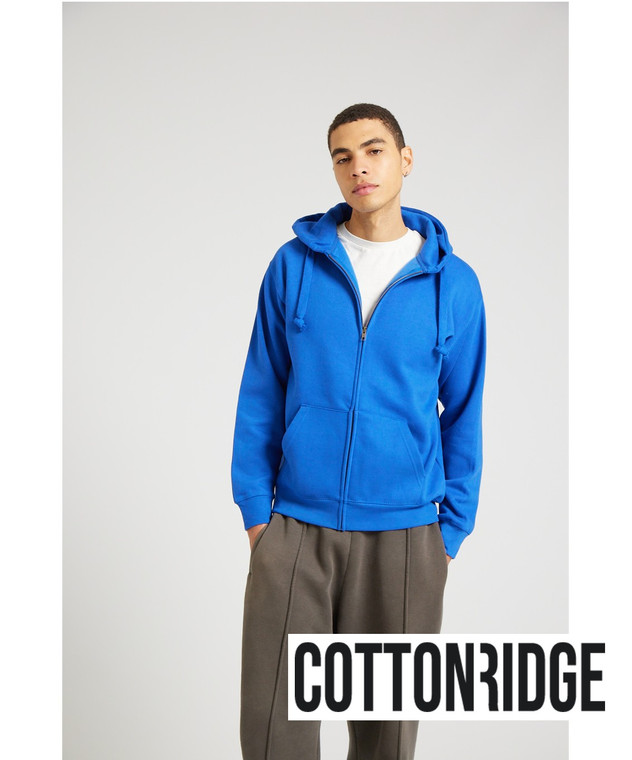 Cottonridge W88 Cassini premium zip hoodie embroidered or printed