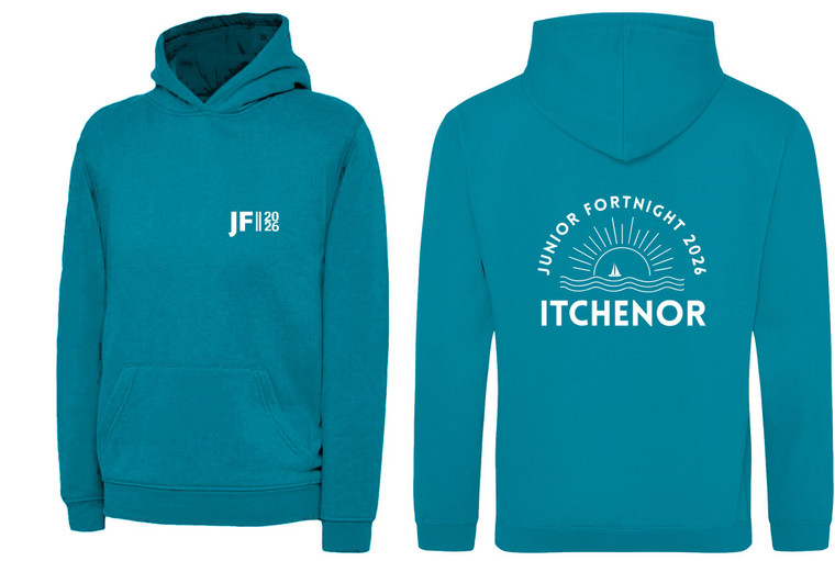 Official Junior Fortnight printed children's hoodie in jade