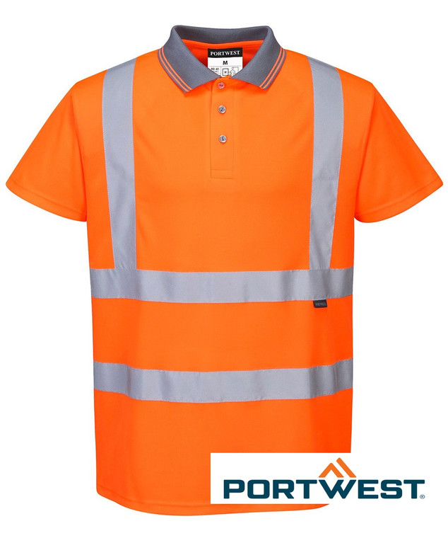 PW024 Portwest Hi-Vis Polo Shirt Orange