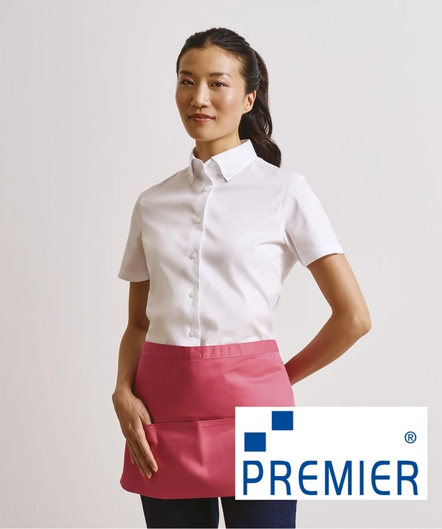 Premier PR155 Colours 3-Pocket Apron custom hospitality waist apron