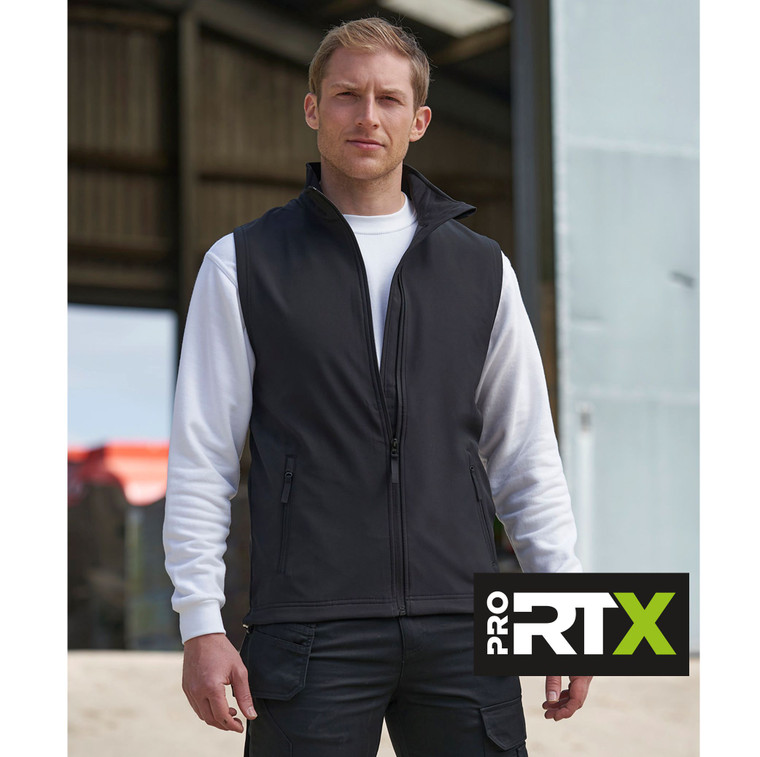 RX550 Pro RTX Black Softshell Gilet