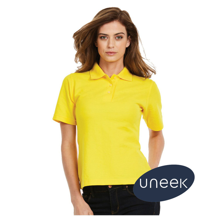 UC106 Uneek Yellow Ladies Classic Polo Shirt