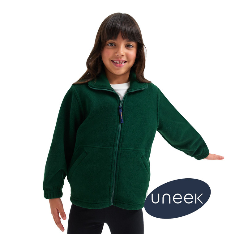 Uneek UC603 children’s classic full zip fleece jacket for school wear