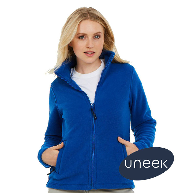 UC608 Uneek Royal Blue Ladies Full Zip Fleece Jacket