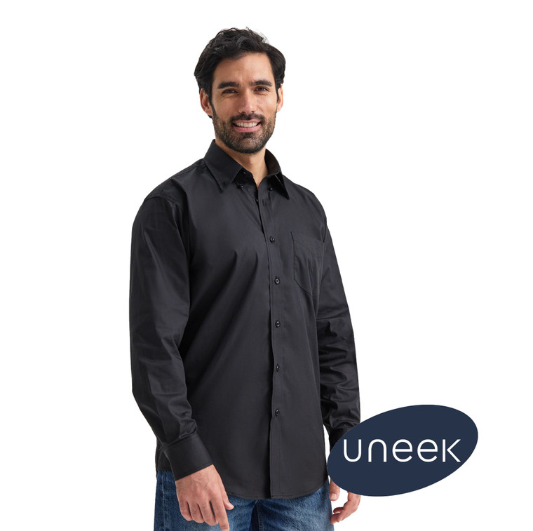 Uneek UC701 men’s pinpoint Oxford full sleeve shirt for workwear