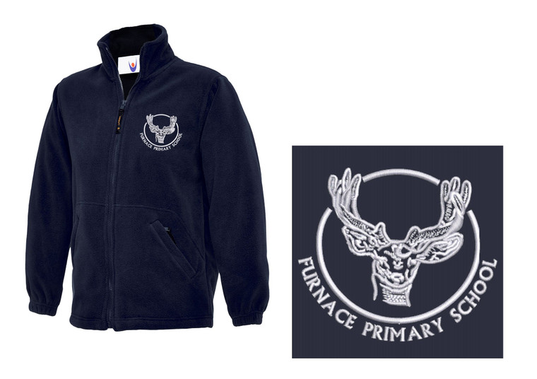 Furnace Primary School Uniform Children's Navy Full Zip Fleece Jacket