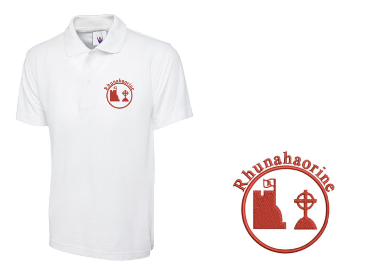Rhunahaorine Primary School Adult Polo Shirt White