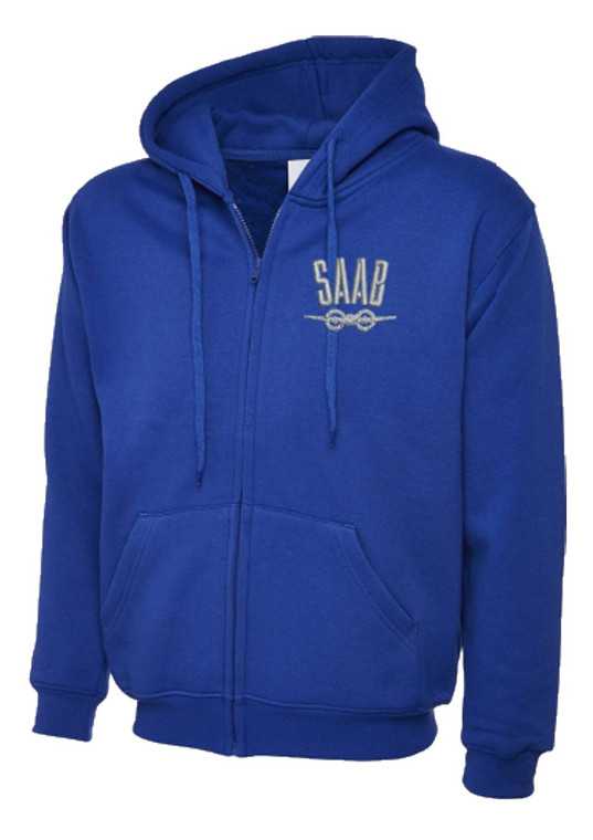 Royal Blue SSE SAAB Aeroplane Unisex Zip Front Hoodie