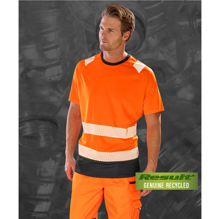 R502X Result Orange Recycled Safety T-Shirt