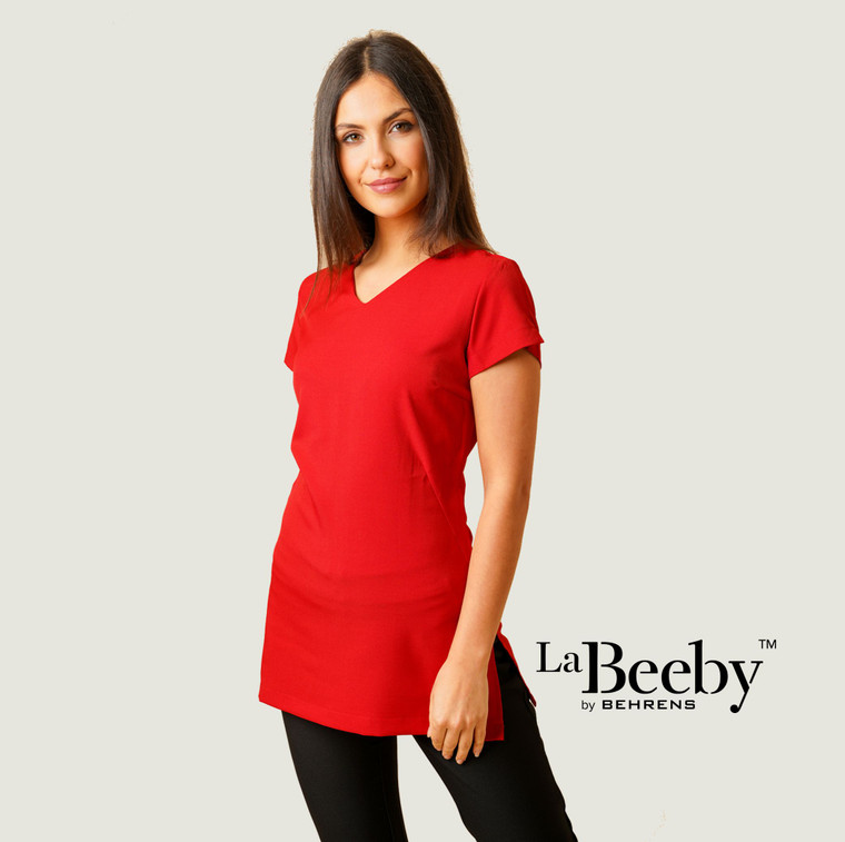 La Beeby Celeste Red Ladies Fitted Tunic