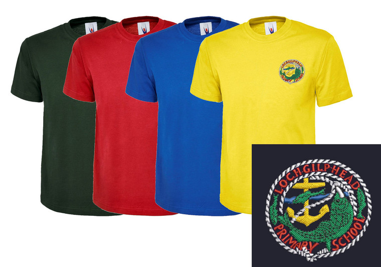Coloured  Lochgilphead Primary School Clan House Adult Unisex T-Shirt