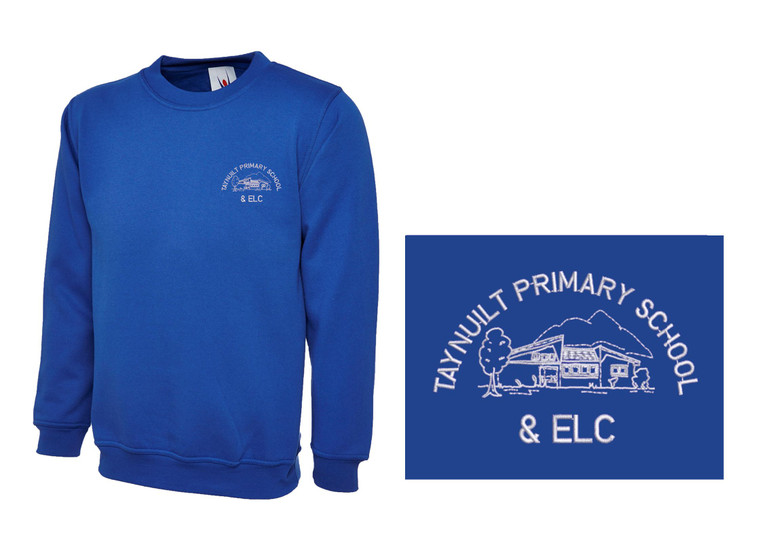Taynuilt Primary School Uniform Children's Sweatshirt Royal Blue